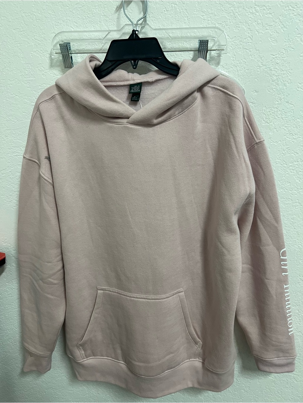 Womens Dusty Pink oversized baggy Pullover Hoodie